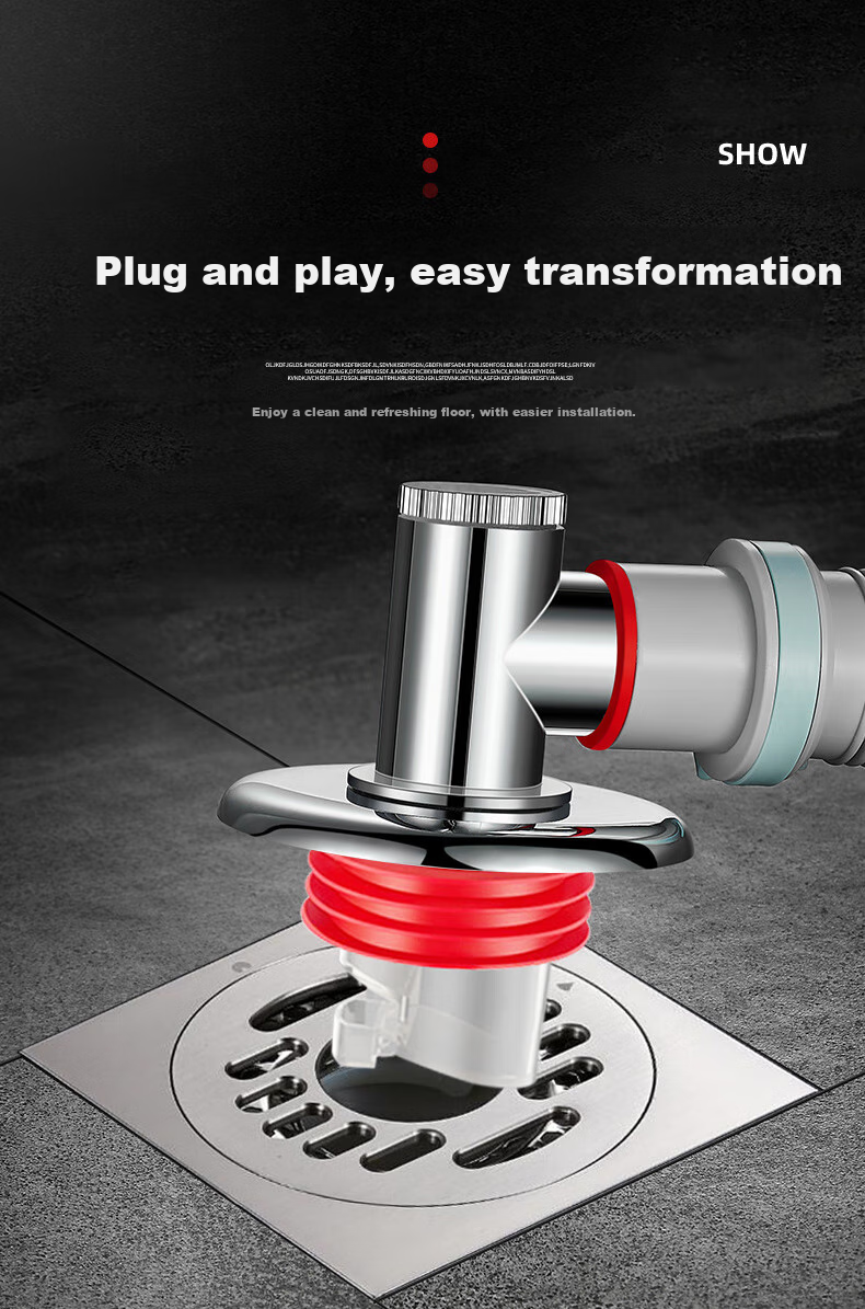 Lelandi Universal Washing Machine Drain Connector, Three-Way Drainage Pipe, Anti-Backflow, Anti-Odor, Anti-Overflow Drain, L5020 3
