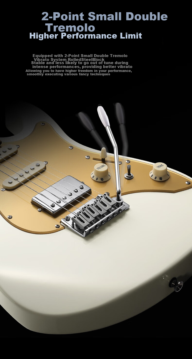 DONNER DST 550 Electric Guitar for Beginners, Intermediate Level, Adults, Men And Women, Electronic Guitar for Rock Music, Tiger Pattern Amber 7