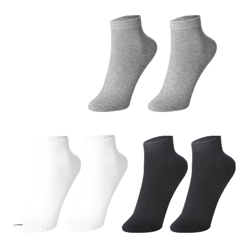 Briars Disposable Socks for Men, Breathable Sweat-Absorbing Compression Socks, Portable Mid-Calf Socks, Mixed Colors, 3 Pairs Per Pack