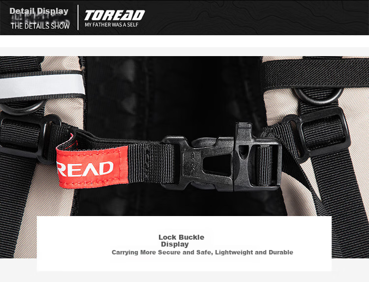 TOREAD Backpack, 50L Large Capacity, Hiking Professional Mountaineering Bag, Camping Travel Outdoor Backpack, TEBBBN80777 4