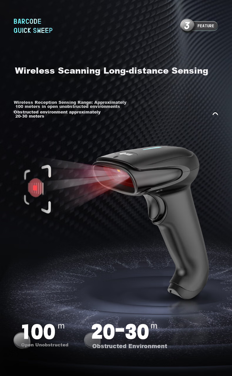Comet Wireless Barcode Scanner Gun for Pharmaceutical Traceability, Supermarket POS Payment, Medical Insurance UDI Code, Warehouse Logistics Inventory, QR Code and Barcode Reader Compatible with Samsu 7
