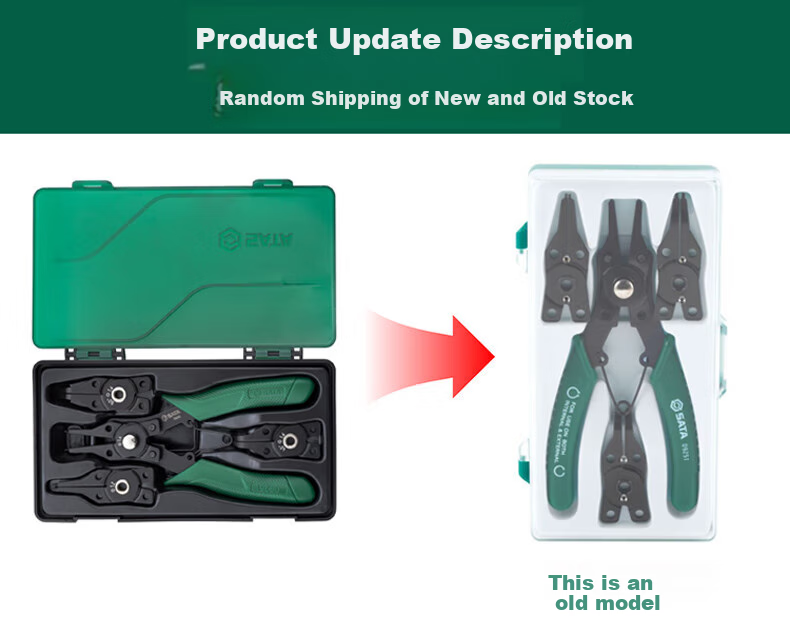 SATA Spring Pliers, Dual-Use Internal And External, Four-In Multifunctional, 5-Piece Spring Pliers Tool Set, 09251 1