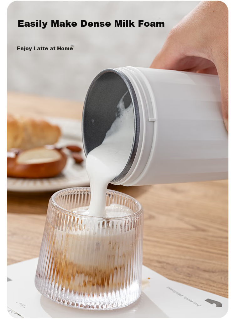 Zigo Fully Automatic Milk Frother Electric Milk Foam Maker for Latte Art And Heating Milk, Red 2