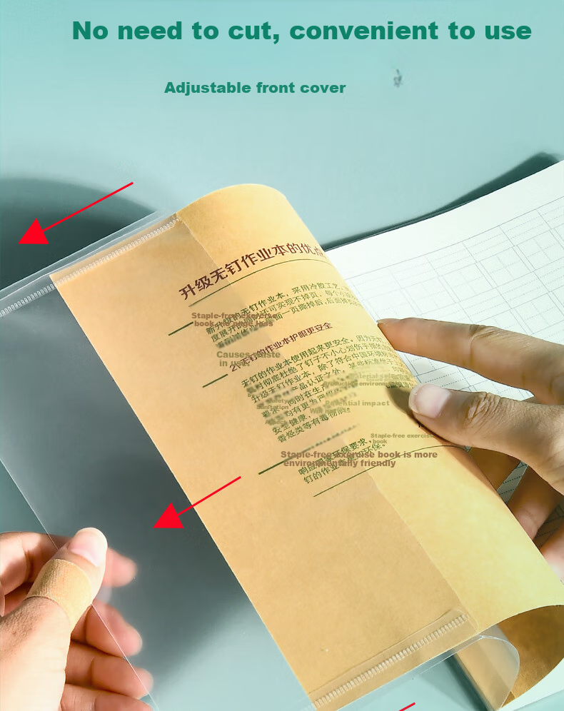 Duoliboshi 36K 10 Sheets Book Covers, Non-Slip Transparent Book Wraps, Self-Adhesive Segmented School Notebook Protectors, No Edge Curling, Study Supplies [Back-To Essential] 4