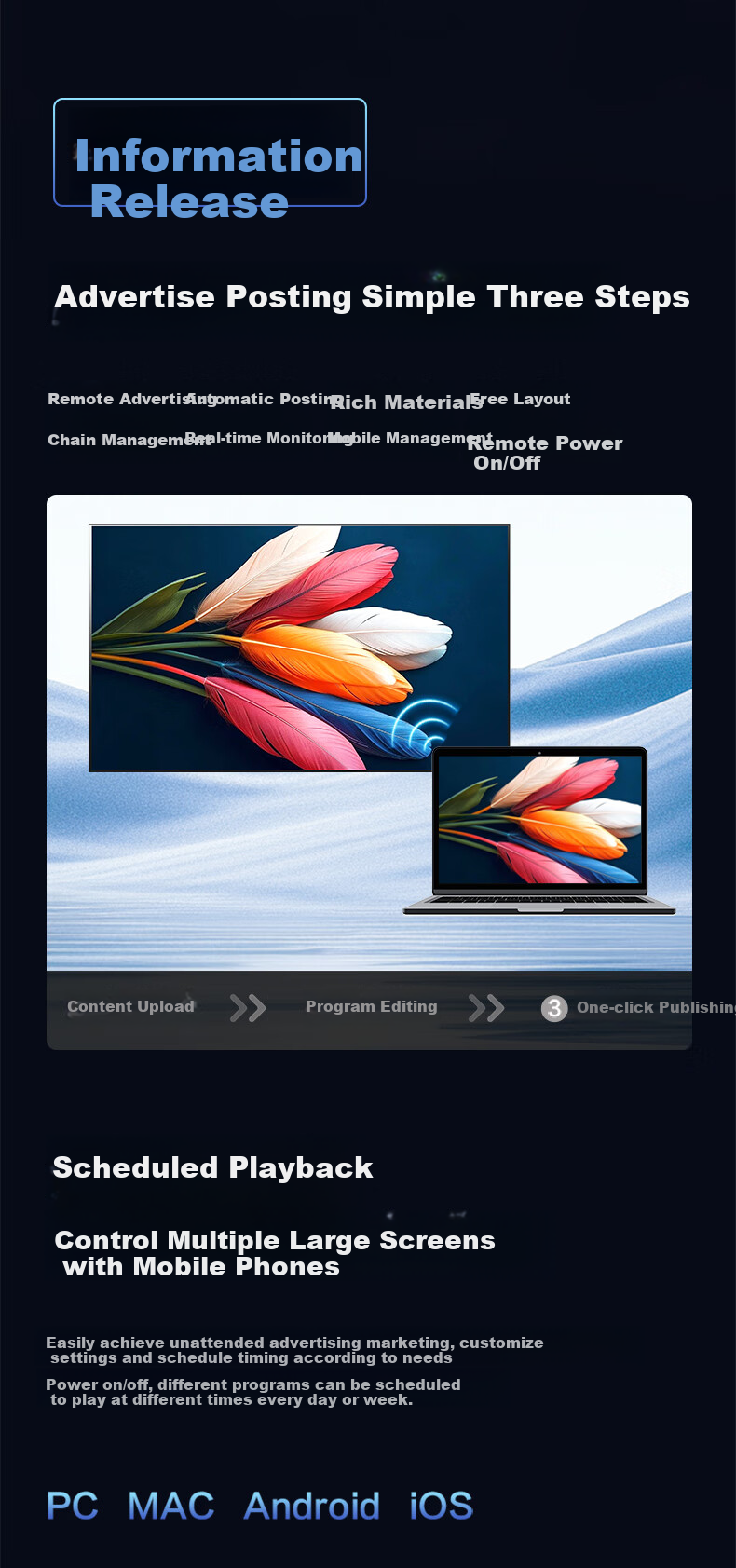 Amoi Digital Menu Board Advertising Display, Electronic Signage, 32-Inch Wall-Mounted, High-Definition, Bright, for Bubble Tea Shops And Restaurants 2