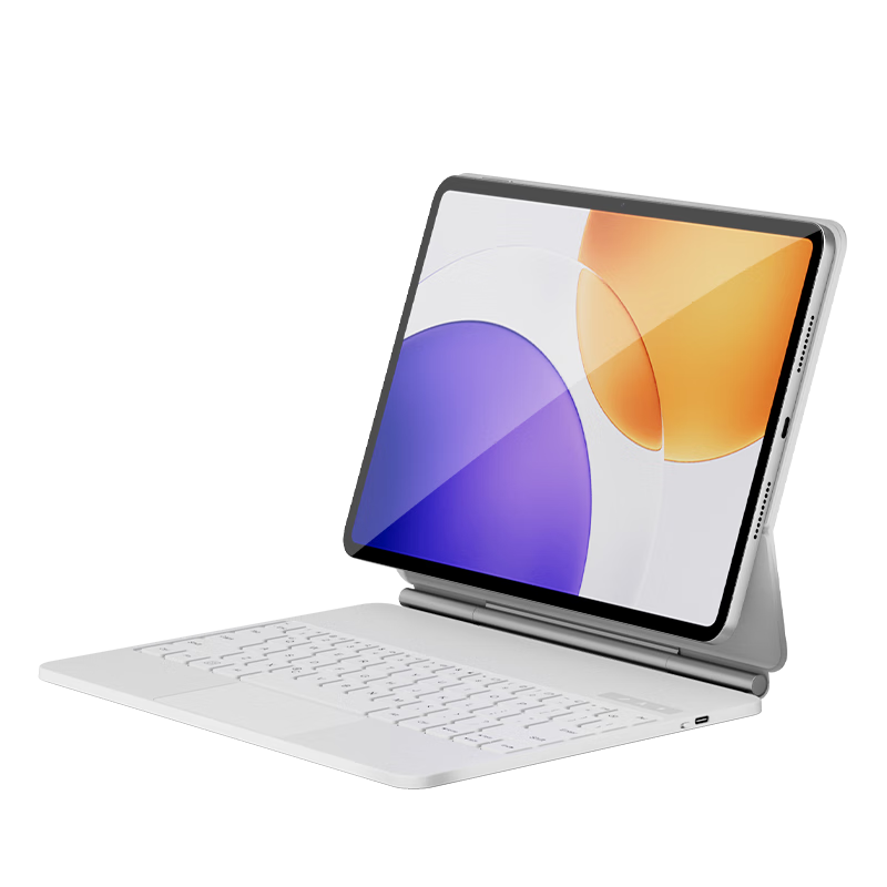 COOLSTART Magnetic Floating Keyboard Case for Xiaomi Pad 7s Pro 12.5-inch Bluetooth Smart Sleep All-in-One Protective Cover with Large High-Refresh Pressure-Sensitive Touchpad White