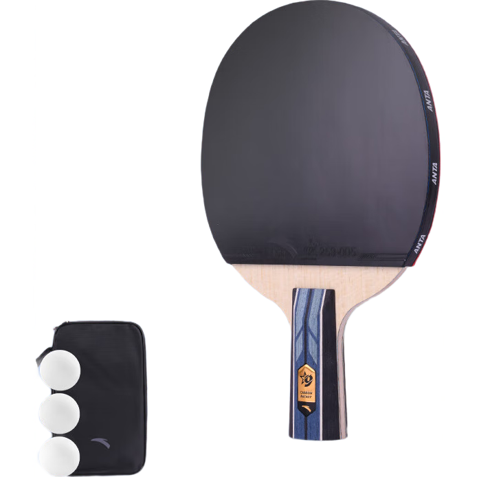 Anta 9-Star Table Tennis Paddle (Jingcang Fast Delivery + 6 Balls + Paddle Bag) P902 Penhold Single Paddle