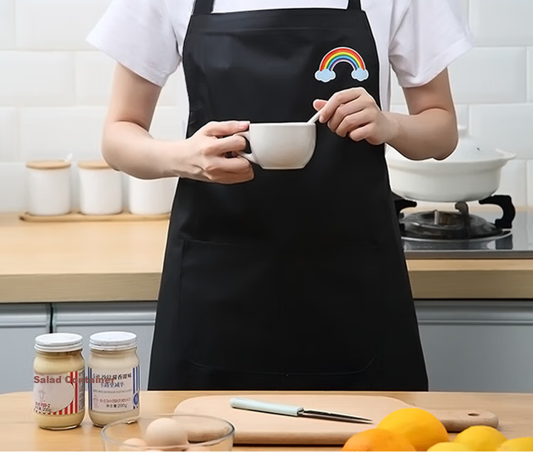 Dipuer Apron [2-Pack], Women's Waterproof And Oil-Resistant Apron, Waist Apron, Kitchen And Restaurant Workwear, Cooking Sleeveless Smock 9
