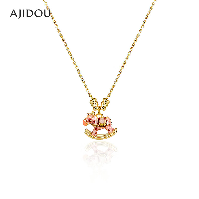Aji Bean Women's Necklace Wealth Pendant Adjustable Clavicle Chain Unique Design Long Necklace Gift for Qixi Festival