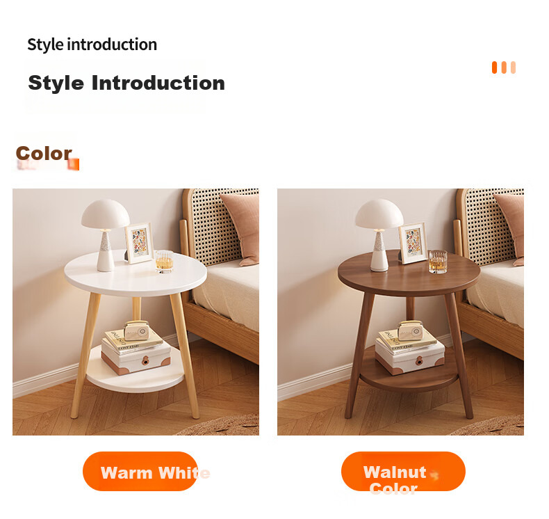 Shanshanmuyi Coffee Table, Living Room Side Table, Movable Small Table, Small Tea Table, Bedside Cabinet, Storage Rack, Storage Cabinet 9