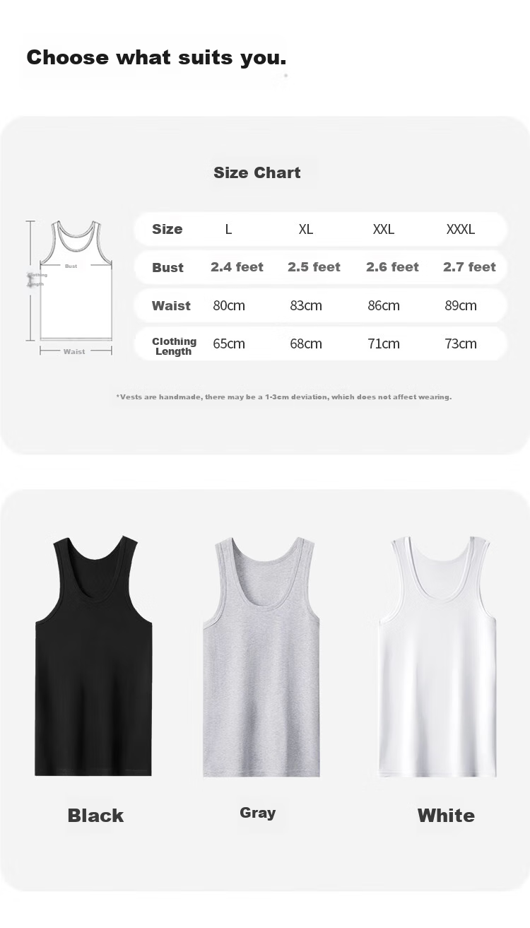 Yalu 2-Pack Men's Pure Cotton Tank Top, Sports Fitness Running Hurdles Undershirt, Sleeveless T-Shirt, Versatile Breathable Sweat-Absorbing Top 10