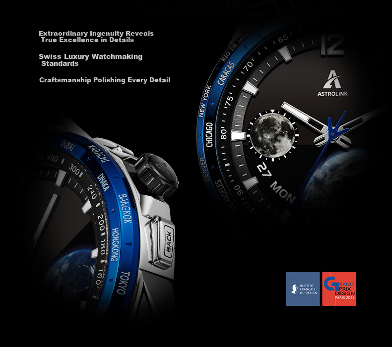 Beidou Watch Astrolink S Gold Swiss Dual-Core Hybrid Smart Sports Touchscreen HarmonyOS Wristwatch, Men's Gift 3