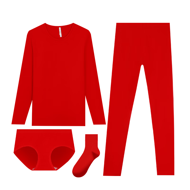 Hodo Women's Cotton And Spandex Thermal Underwear Set, Soft Cotton Panties And Socks for Autumn, Horse Year Zodiac Wedding Gift Box