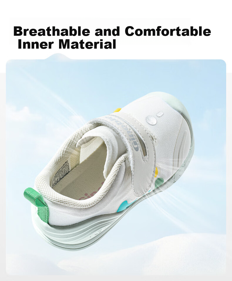 Ginoble Ginoble Children's Pre-Walking Shoes, Autumn 2025 Infant Functional Shoes, Boys And Girls Baby Footwear, GB2457 Bright White 8