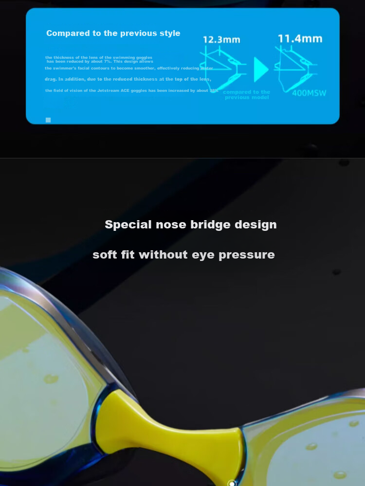 Arena Swimming Goggles Imported Coating HD Waterproof Anti-Fog Anti-Glare Professional Training Racing Unisex 7