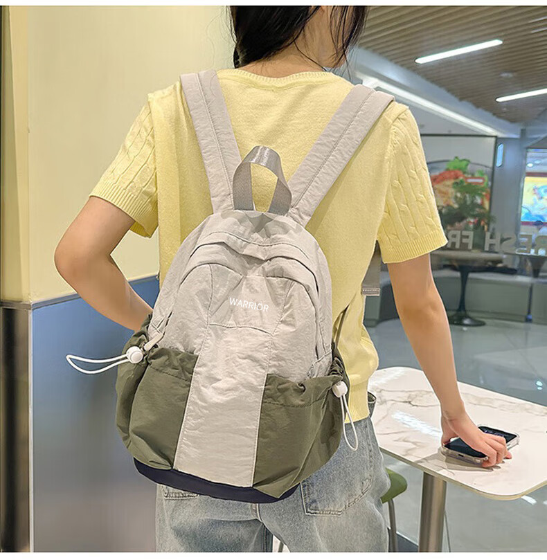 Warrior Unisex Outdoor Travel Backpack Nylon School Bag Colorblock Casual Hiking Bag for Women and Men 4