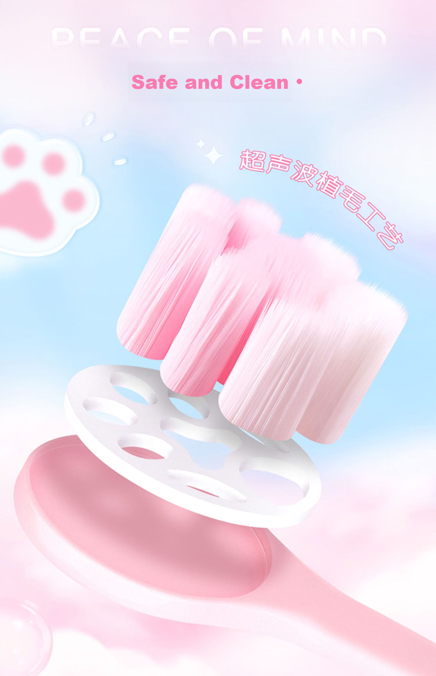 Lengsuanling [Huang Zihong Fan's Choice] Cute Cat Paw Soft Bristle Toothbrush Single Pack (Random Color), Protects Gums 8