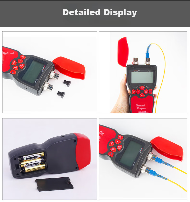 Jingmingshu NF-919 Multifunctional Fiber Optic Tester, Optical Power Meter, Light Source, Red Light Can Measure Communication Network, Telecom Network, Cable TV Fiber Optic Line Engineering Construction Inspection And Maintenance 18