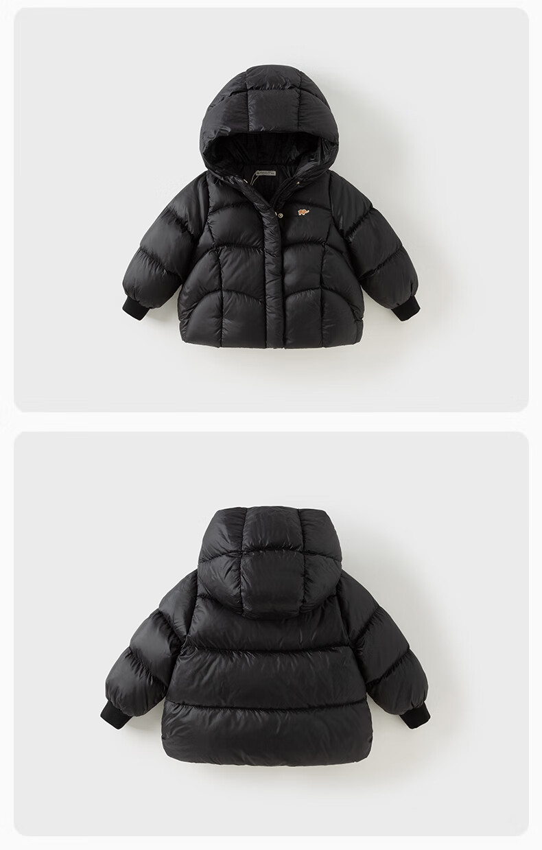 DAVE & BELLA Kids Goose Down Winter Waterproof Thickened Red Jacket Boys Girls Baby New Year Outfit 3