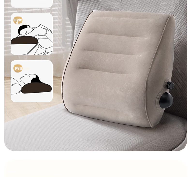 Etravel Push-In Inflatable Lumbar Pillow for Outdoor Travel, Office Chair, Long Sitting, Back Support, Car Cushion And Waist Protectio 15
