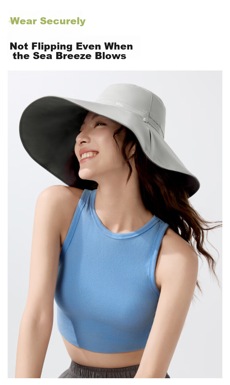 Beneunder Women's Double-Sided Sun Hat, Wide Brim Fishing Hat, UV Protection Full Face Sun Visor AL005 10