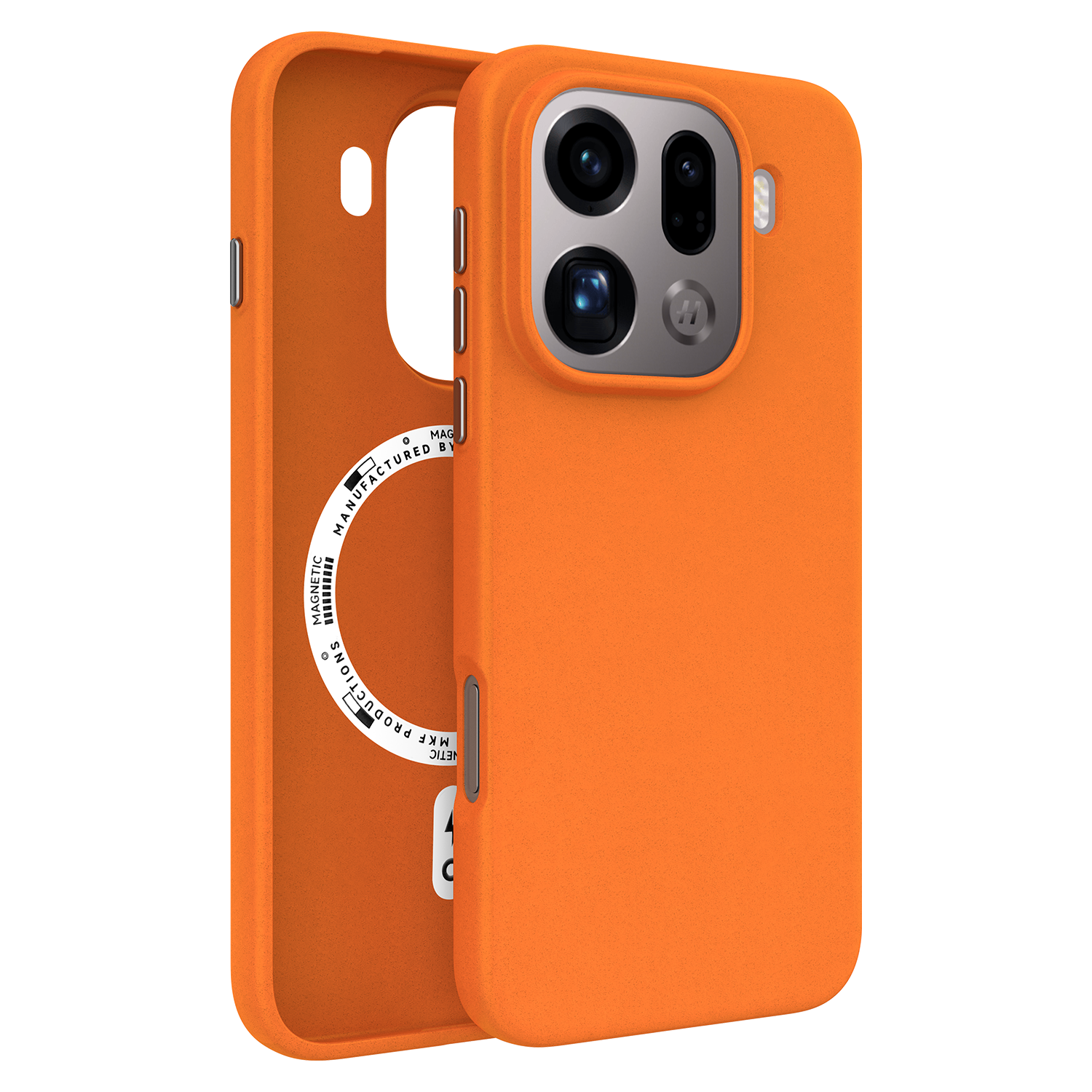 Xingqiu Guardian Premium Protective Case for OPPO Find X9 Pro Magnetic Quartz Sand Coating Heat Dissipation Cool Touch Minimalist Drop-Resistant Business Case Orange