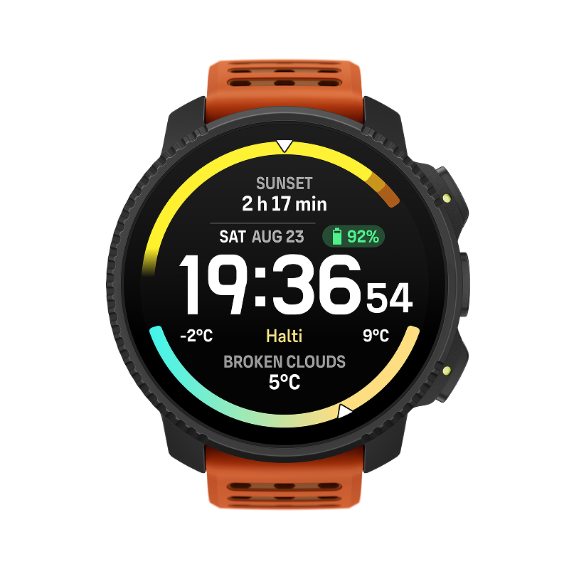 SUUNTO Vertical 2 Outdoor Adventure Flagship Watch Mountaineering GPS Heart Rate Blood Oxygen Sports Watch Twilight Orange