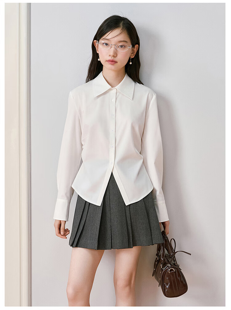 Miss Bird Blue Long Sleeve Office Shirt Women's Slim Fit Breathable Work Blouse 11