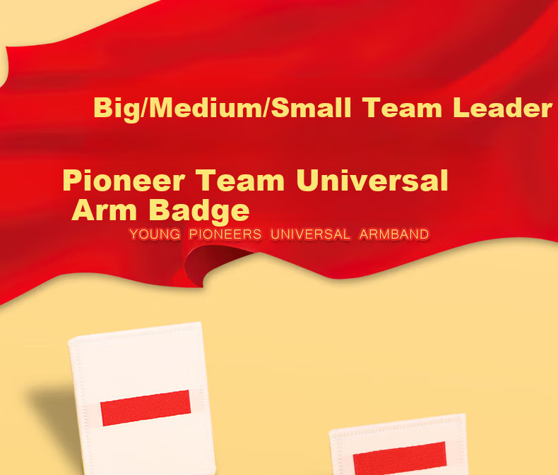Geshan Armband Badge for Squad Leader, Two Bars for Squad Leader, Three Bars for Team Leader, Student Armband with Woven Logo (Set of 3) 1