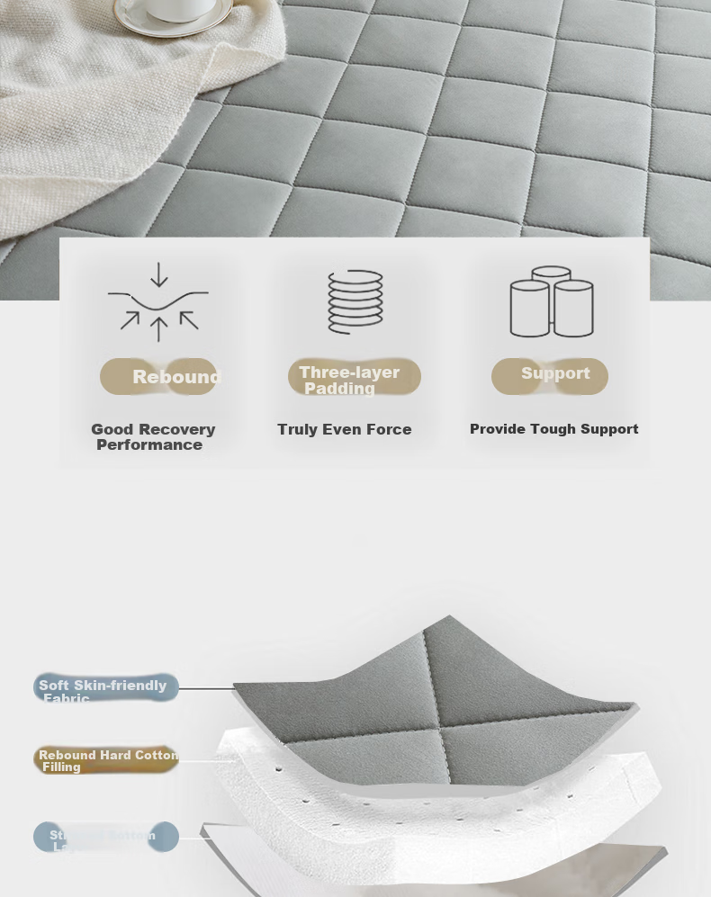 Hengyuanxiang Home Textile Mattress, Thickened Pad 1.8m*2m Tatami Mat for All Seasons, Double-Size Soft Floor Mat for Home And Dormitory Use 4