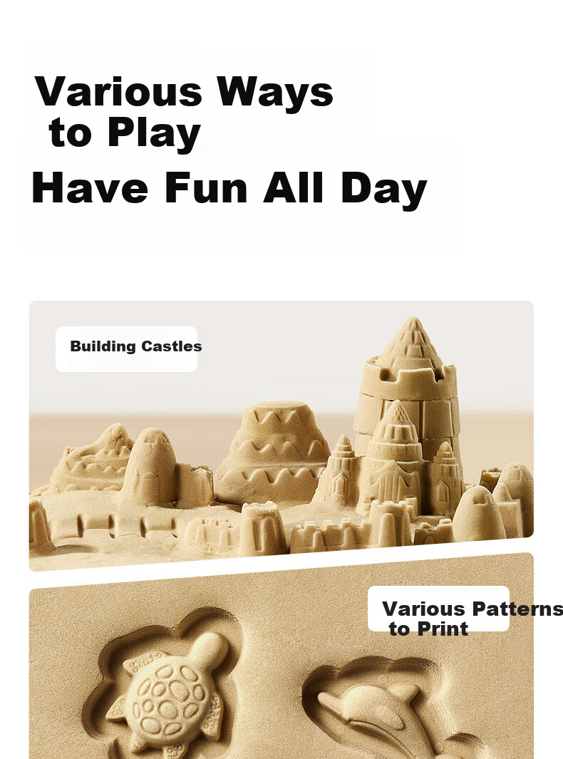 Babycare &bctoys Space Foam Sand Children's Toy Set (4 Jin of Sand + 31 Types of Toys + Sand Tray) 13