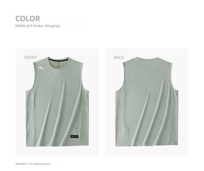 Anta Quick-Dry Vest | Men's Breathable Summer Fitness Sleeveless Basketball Training Tank Top Sports Vest 24