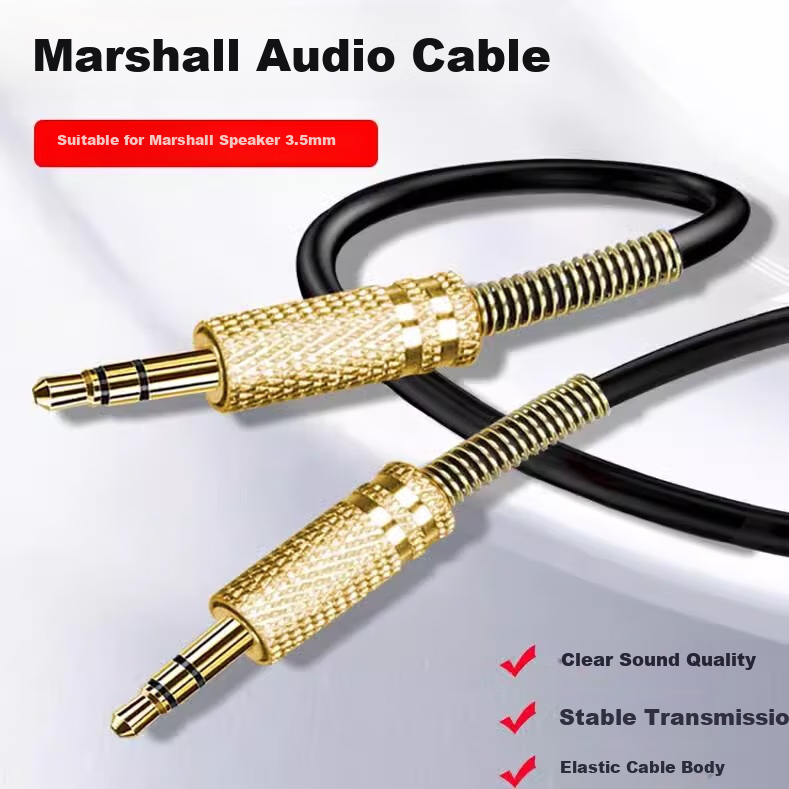 Xuanyi Marshall Harman Kardon 4/3 Generation Speaker Glass Audio Cable Computer AUX Connection Cable Double-Ended 3.5mm Male to Male Phone Computer Laptop Connection JBL