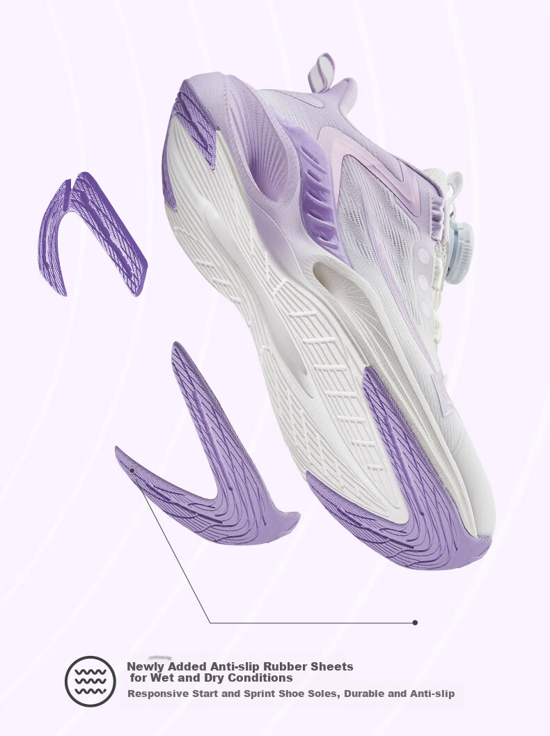 XTEP Children's Shoes, Hydrogen Wind 8.0 Pro Girls' Sports Training Breathable Rotating Buckle Running Shoes, Sail White/ice Porcelain Green, Size 34 16