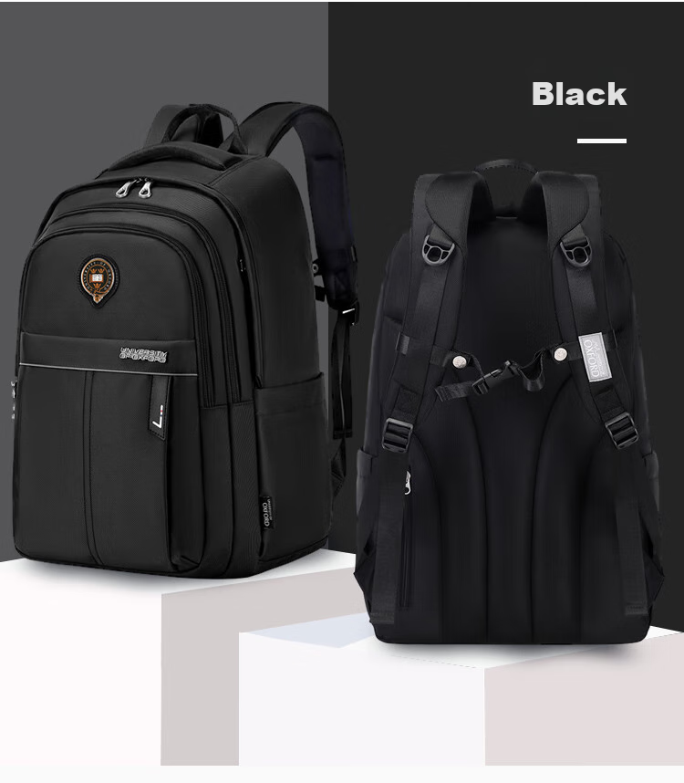 UNIVERSITY OF OXFORD Backpack for Male And Female Middle School Students, High School Students' Shoulder Bag, Lightweight Travel Backpack X1073 Dark Blue 25