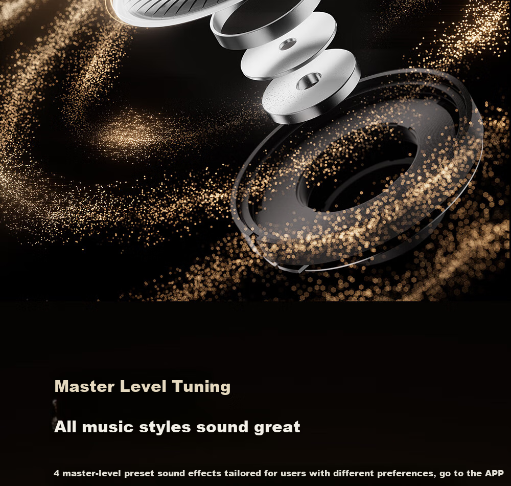 Manbuzhehuazai Evo Space Over-Ear Active Noise Cancelling Bluetooth Headphones, Bluetooth 5.4, Earth Brown, Dual Gold Certification, 93-Hour Battery Life, Compatible with Apple, Huawei, Xiaomi 13