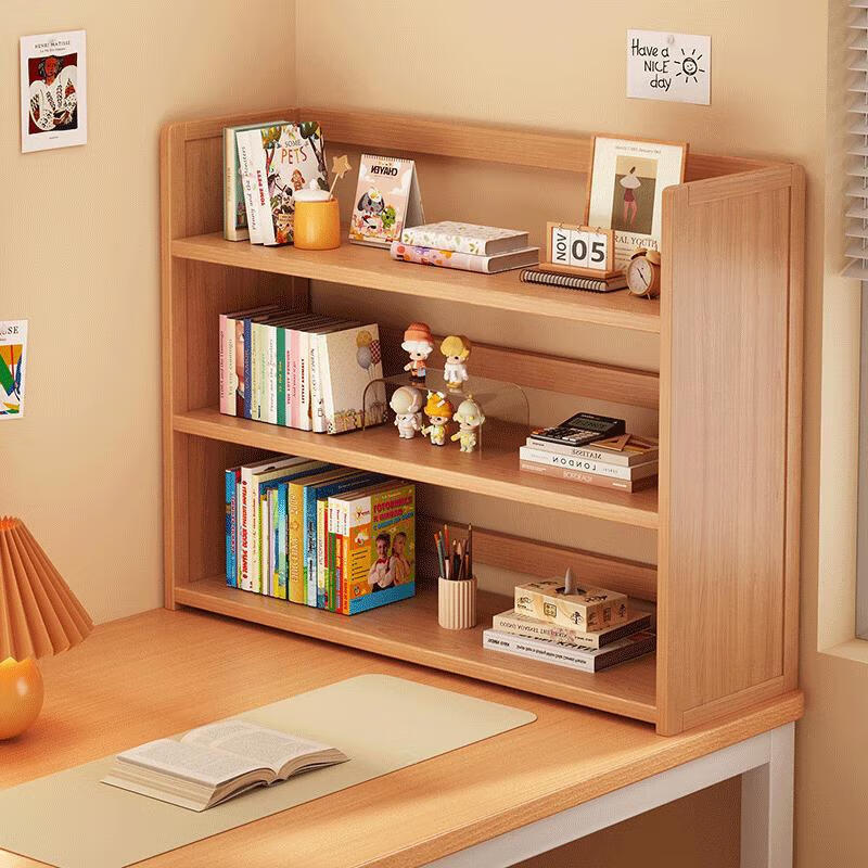 XIAOJIANGCAI Bookshelf Storage Rack, Office Desk Organizer, Home Multi-Layer Student Dormitory Storage, Multifunctional Three-Tier 65