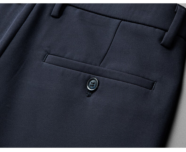 ROMON Men's Non-Iron Business Dress Pants Casual Stretch Straight-Leg Dad Pants Black Regular 32 25