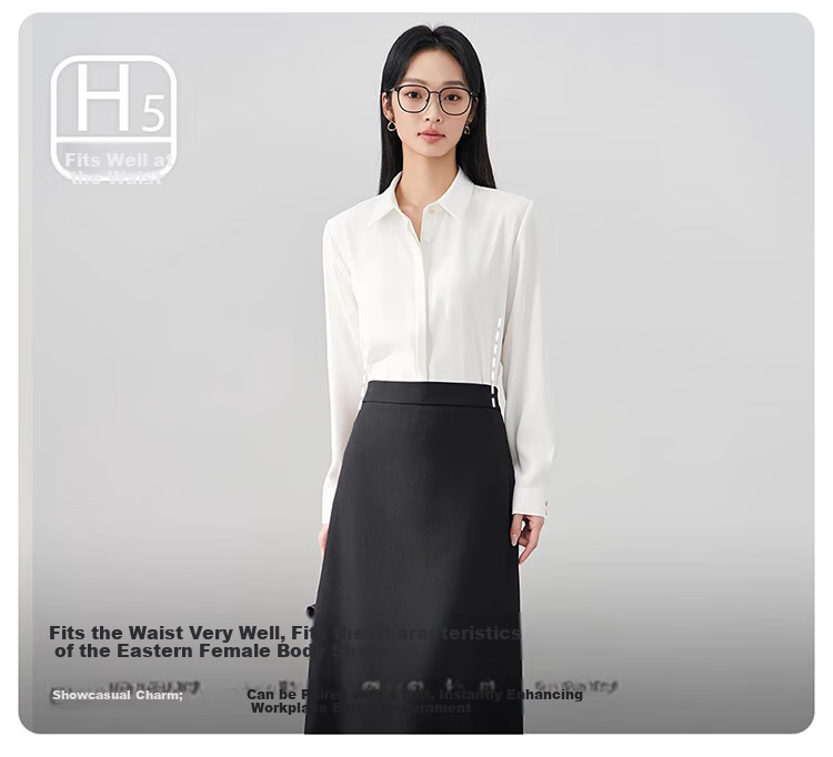 Bodexiaojie White Professional Blouse for Women, Interview Attire, Office Wear, Formal Top, Suit Inner Layer, Workplace Elegant Blouse 11