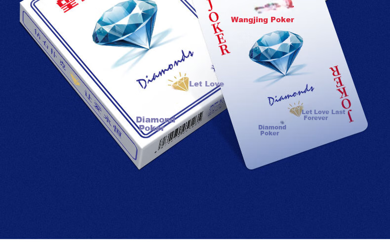 Wangjing Poker Playing Cards, Guandan Poker Cards, Durable Bending Playing Cards, Professional Blue Core Paper Rose Series, One Pack of Six Decks 4