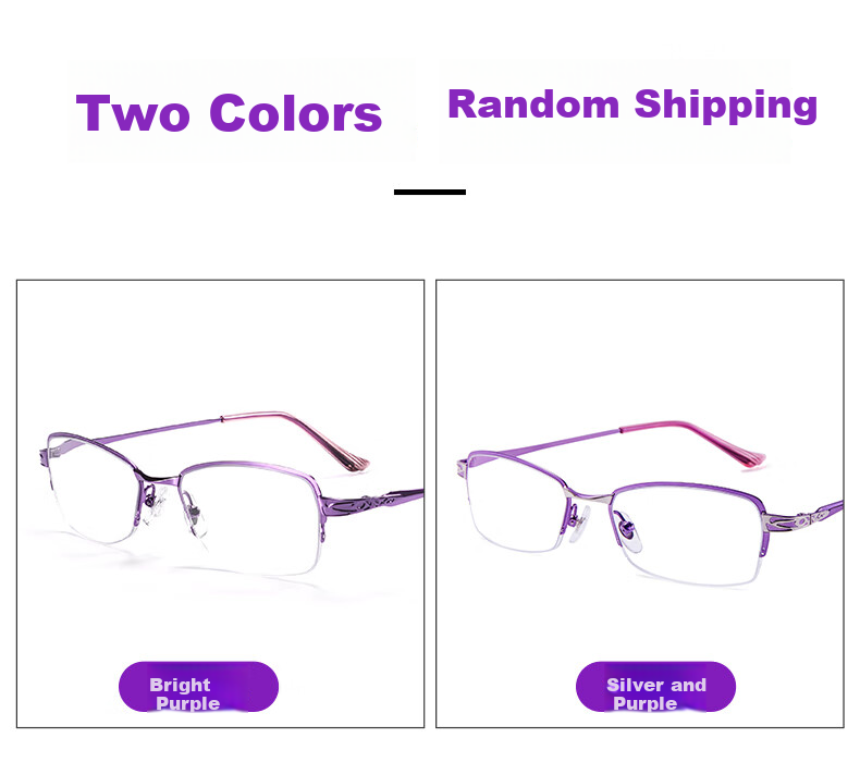 Sunset Red Women's Reading Glasses HD Blue Light Blocking Stylish Elegant Middle-aged and Elderly Presbyopic Glasses AX5333 300 Degree 1