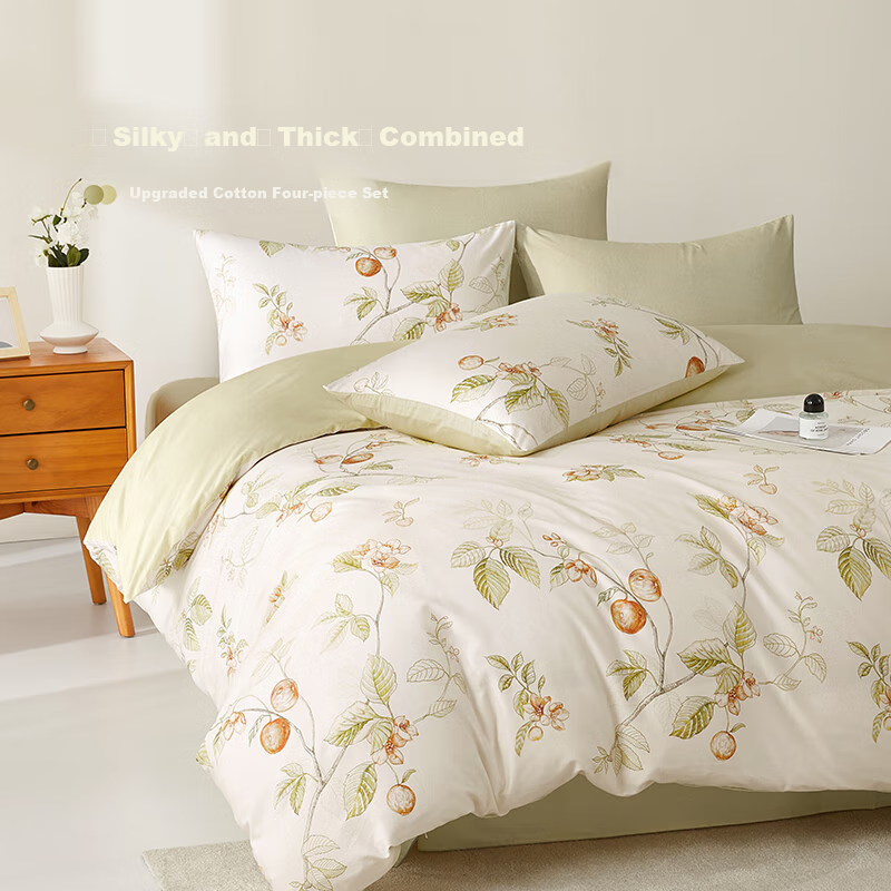 BEYOND Home Textile Bedding Set, Pure Cotton Duvet Cover And Bed Sheet, 100% Cotton Set, Spring Day Prologue, 150cm Home Gallery
