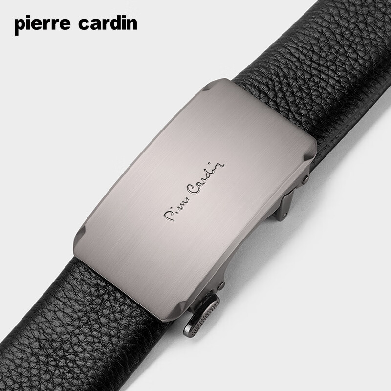 Pierre Cardin Men's Leather Belt Business Automatic Buckle Casual Waistband Trendy Pants Belt New Year Gift