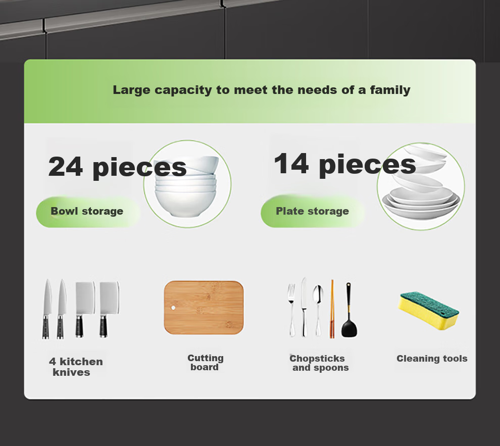 Shuaishi Kitchen Storage Rack, Stainless Steel Sink Shelf, Dish Organizer, Basin Drainer, with Cabinet Doors, 95cm Long 11