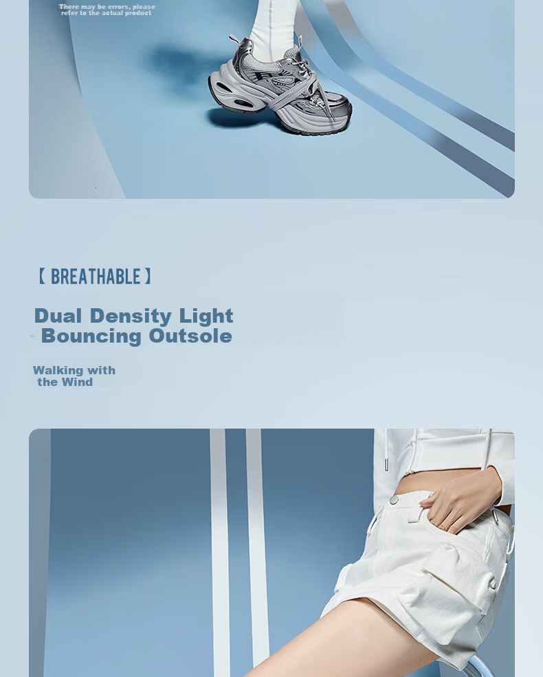 CAMEL Silver Dad Sneakers Women Breathable Mesh Height Increasing Thick Sole Sports Casual Shoes L25A283140 Gun/Black 40 16