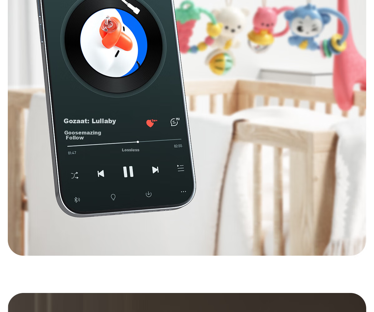 Xinge Baby Crib Rattle, Bluetooth Remote Control, Rechargeable Version, Musical Bed, Baby Soothing Rattle, Newborn Birthday Gift 6