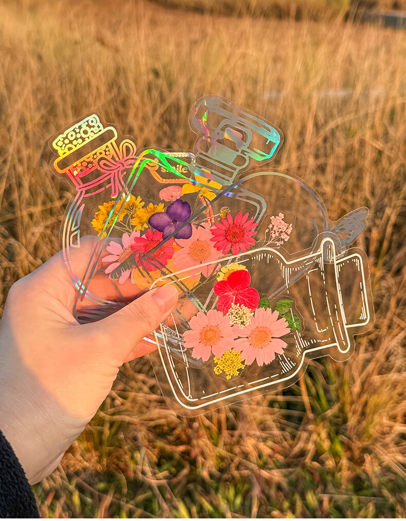 Tianse Transparent Dried Flower Bookmarks Handmade DIY Material Kit Leaf Specimen Laminated Plant Pressed Petals Back to School Set 20 Sheets TS-6132 38