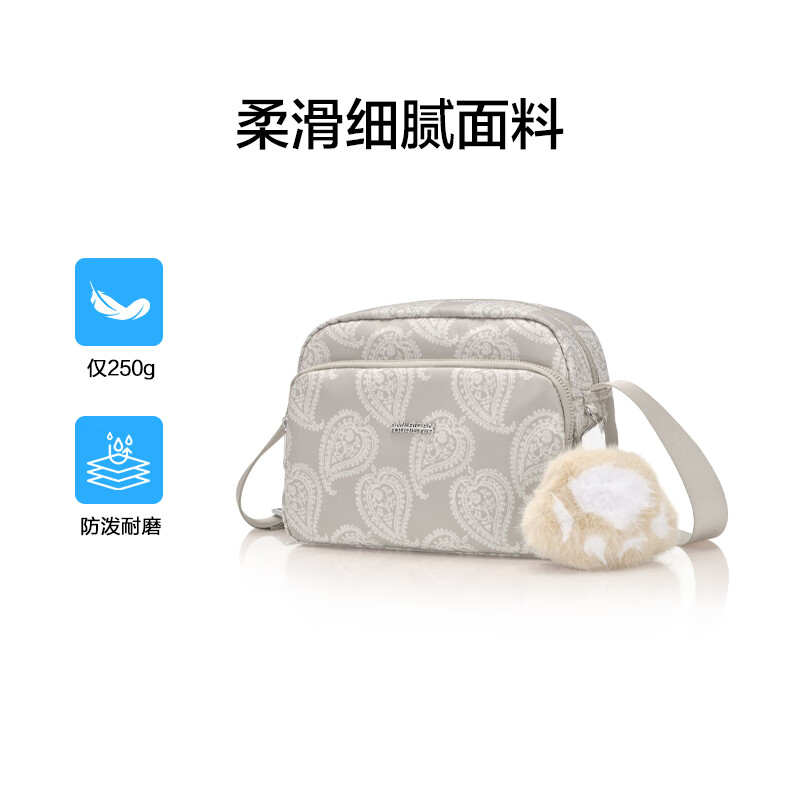 American Tourister Women's Lightweight Travel Backpack Crossbody Bag NM1 Beige Printed