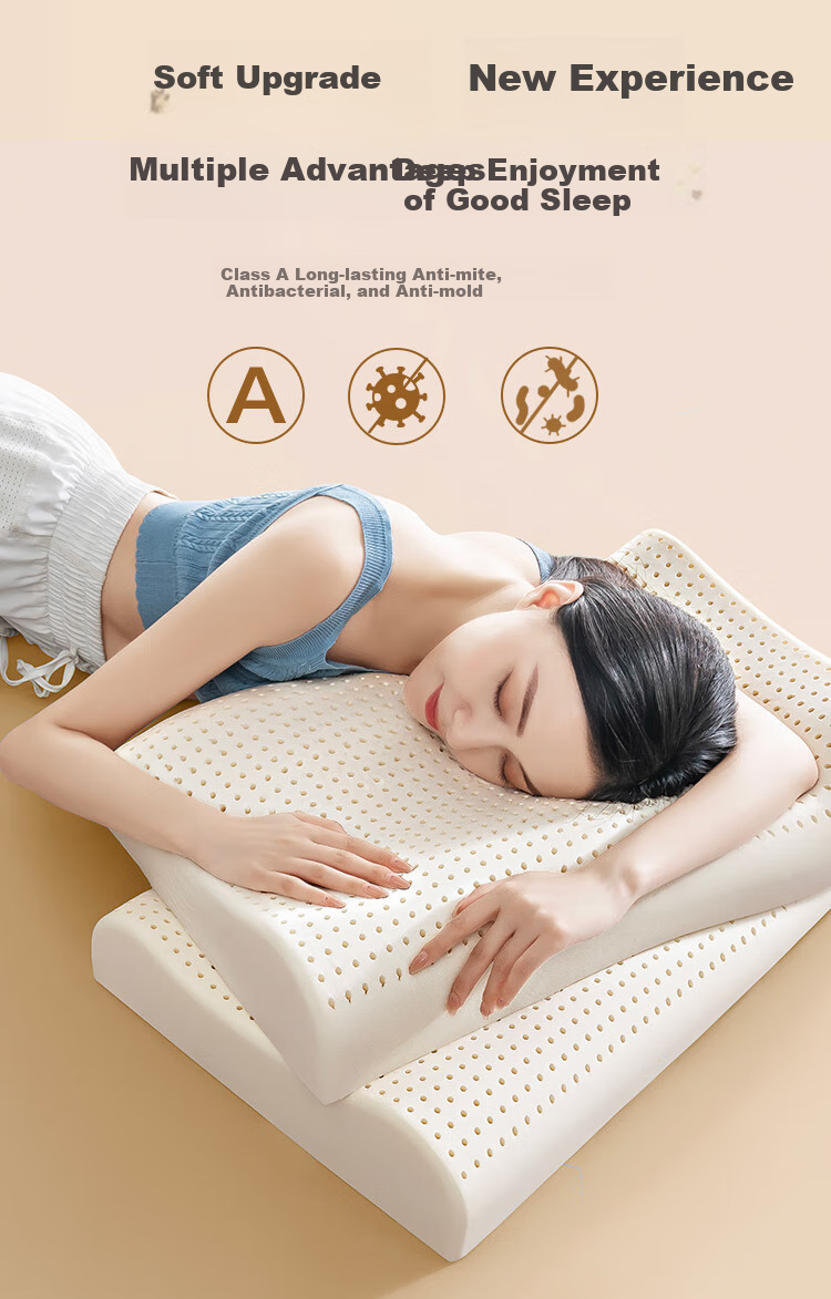 JD Original Shufu Lei Top Luxury Tra Lei Craftsmanship 93% Latex Pillow Wave Cervical Pillow Thai Natural Latex 5