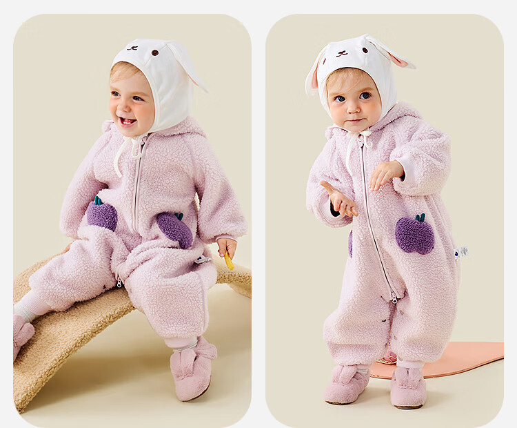 Minibala Baby Clothes Newborn Fleece Lined Hooded Romper Jumpsuit Red Christmas Outfit 2025 Winter Edition 10
